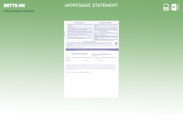 модерен стил Извод за хипотека на USA HarborOne Bank во Word и PDF формати, ша 1